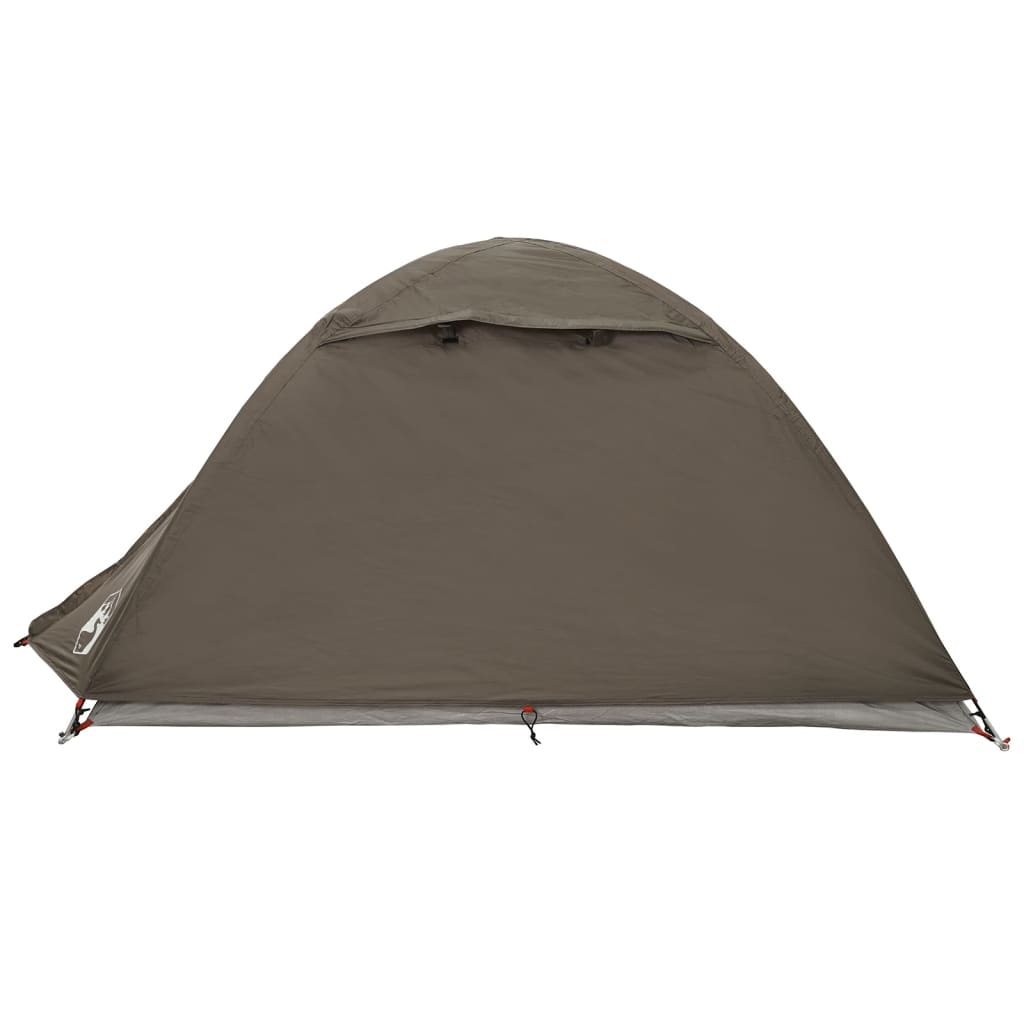 Tente de camping dôme 2 personnes marron imperméable