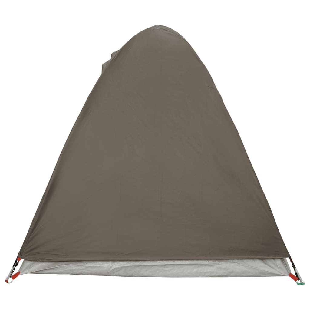 Tente de camping dôme 2 personnes marron imperméable