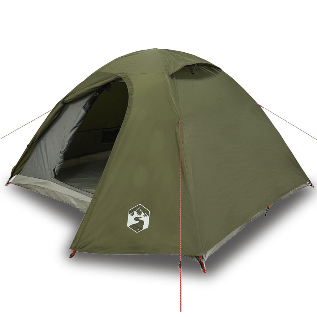 Tente de camping dôme 3 personnes vert olive imperméable