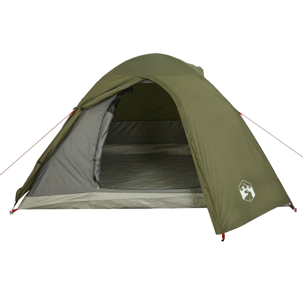 Tente de camping dôme 3 personnes vert olive imperméable