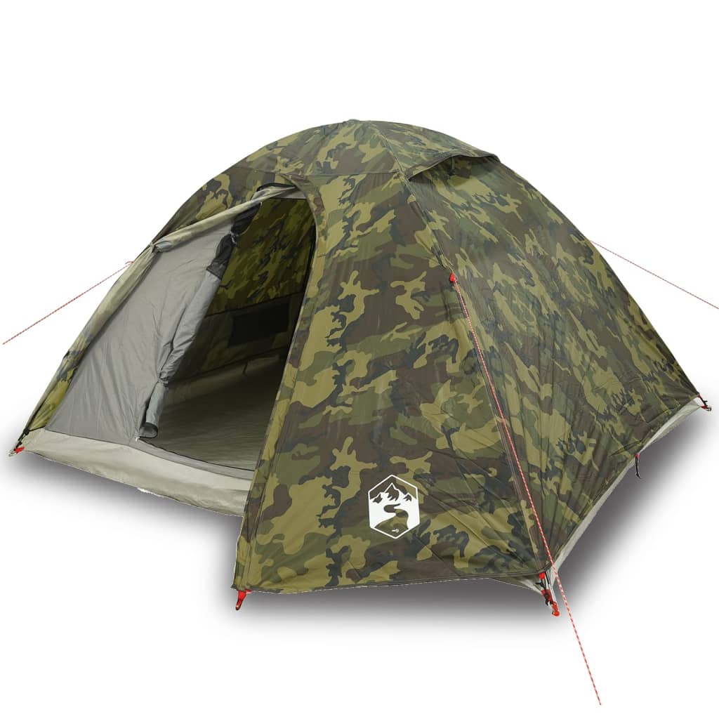 Tente de camping dôme pour 3 personnes, motif camouflage, étanche