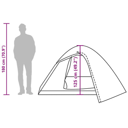 Kuppel-Campingzelt 3 Personen Tarnmuster Wasserdicht