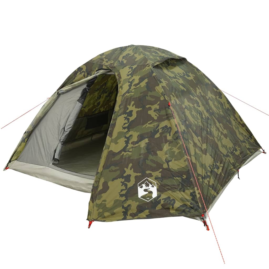 Tente de camping dôme pour 3 personnes, motif camouflage, étanche