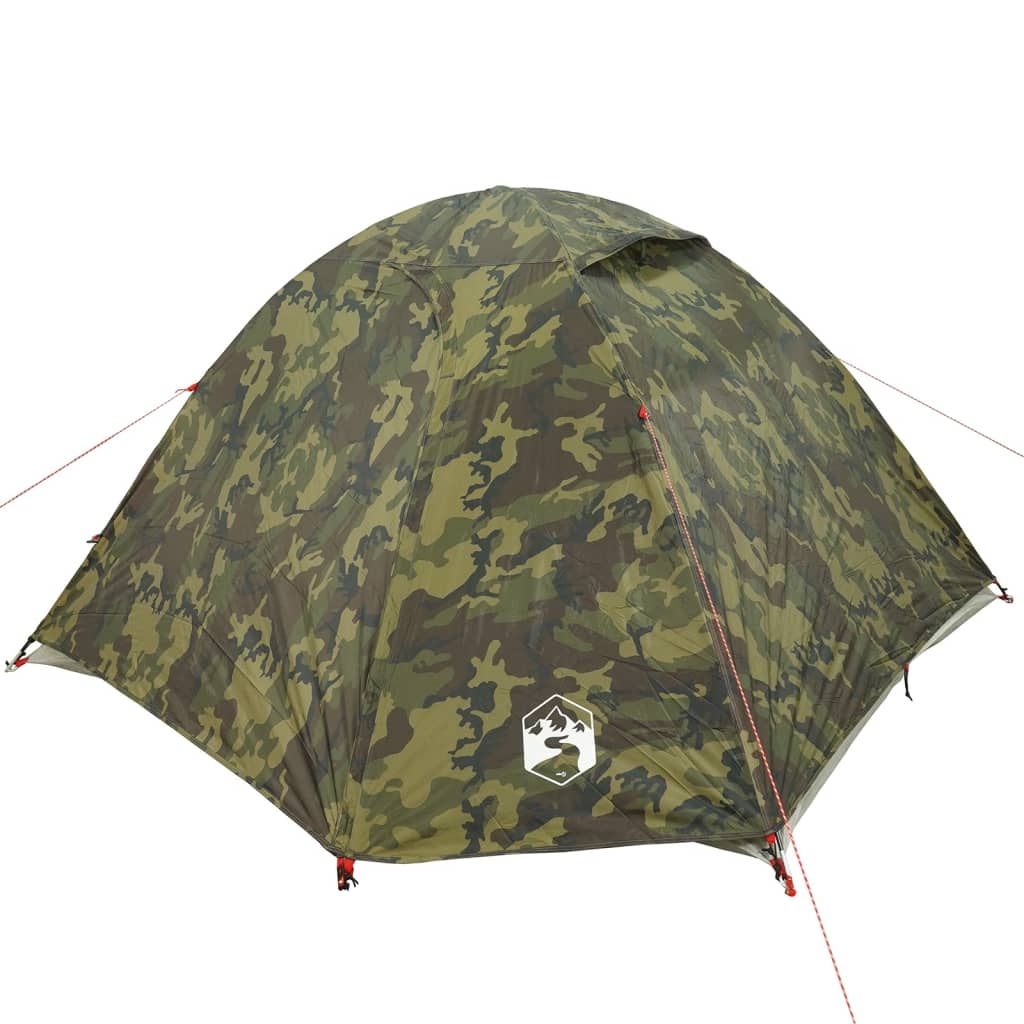 Tente de camping dôme pour 3 personnes, motif camouflage, étanche