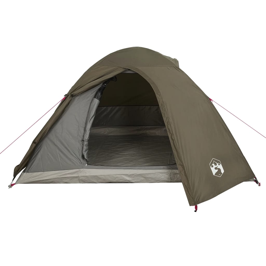 Tente de camping dôme 4 personnes marron imperméable