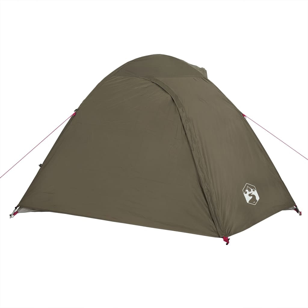 Tente de camping dôme 4 personnes marron imperméable