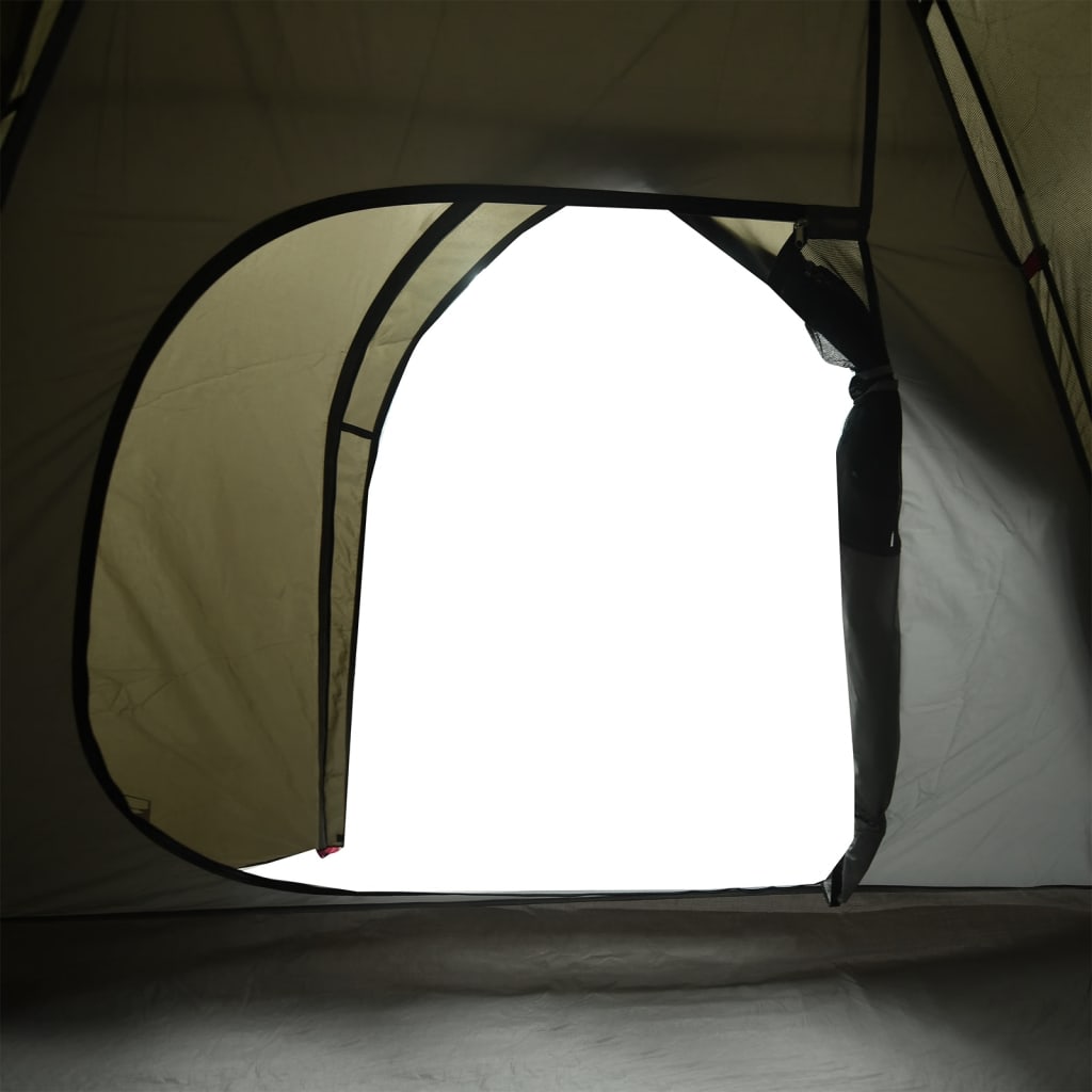 Tente de camping dôme 4 personnes marron imperméable