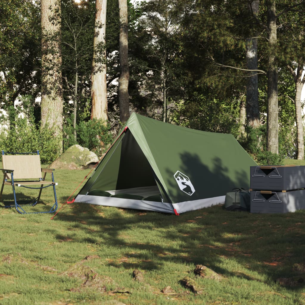 Tente de camping 2 personnes vert olive imperméable