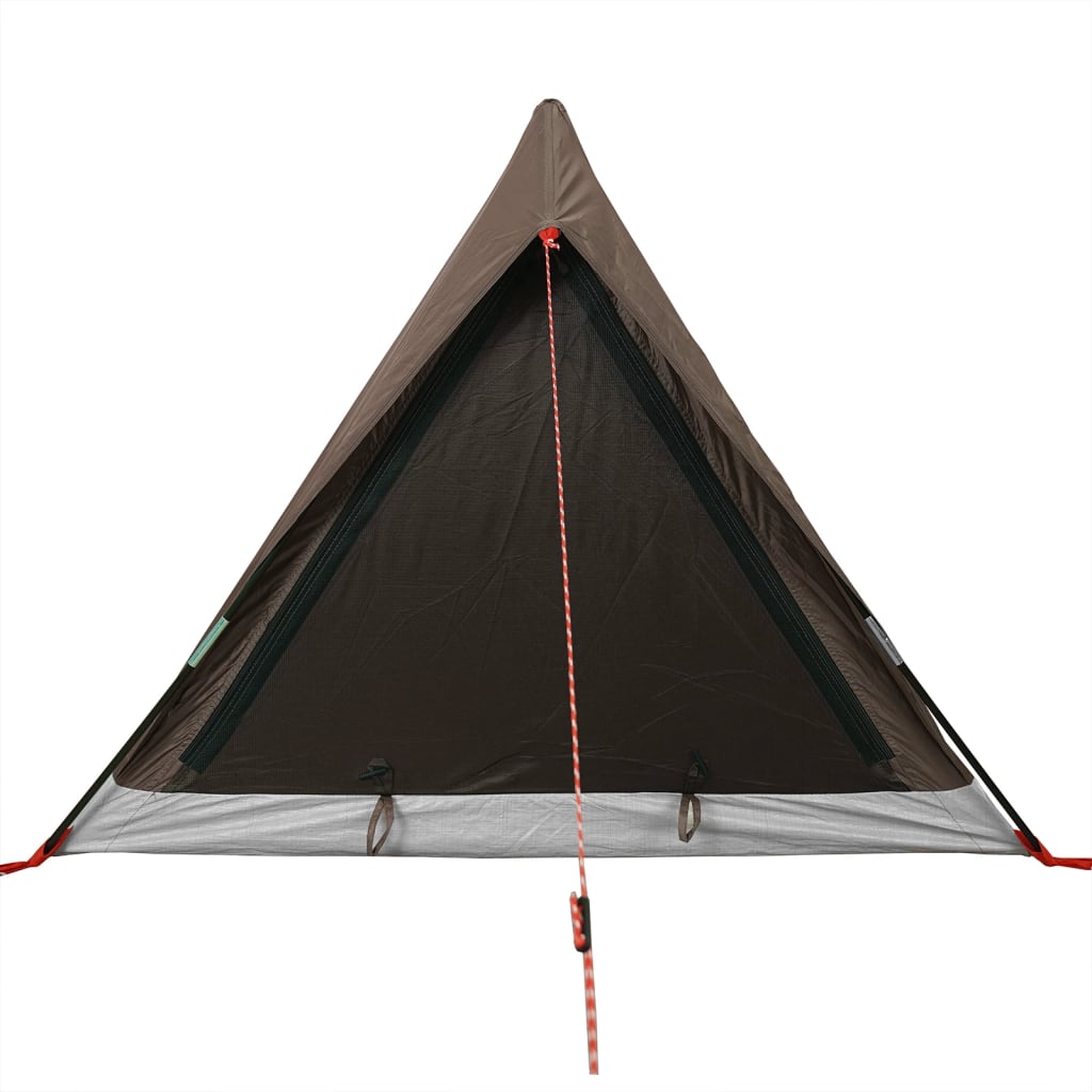 Tente de camping 2 personnes marron imperméable