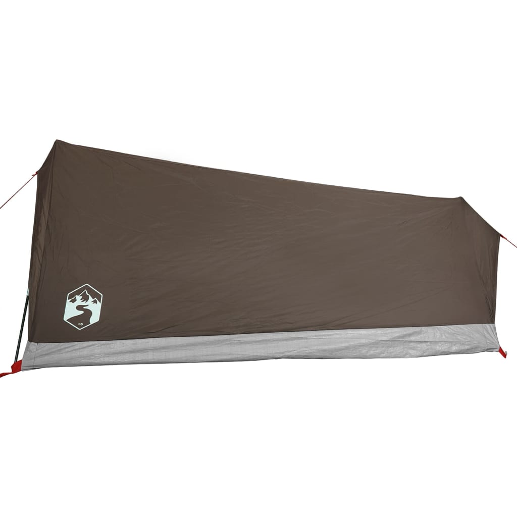 Tente de camping 2 personnes marron imperméable