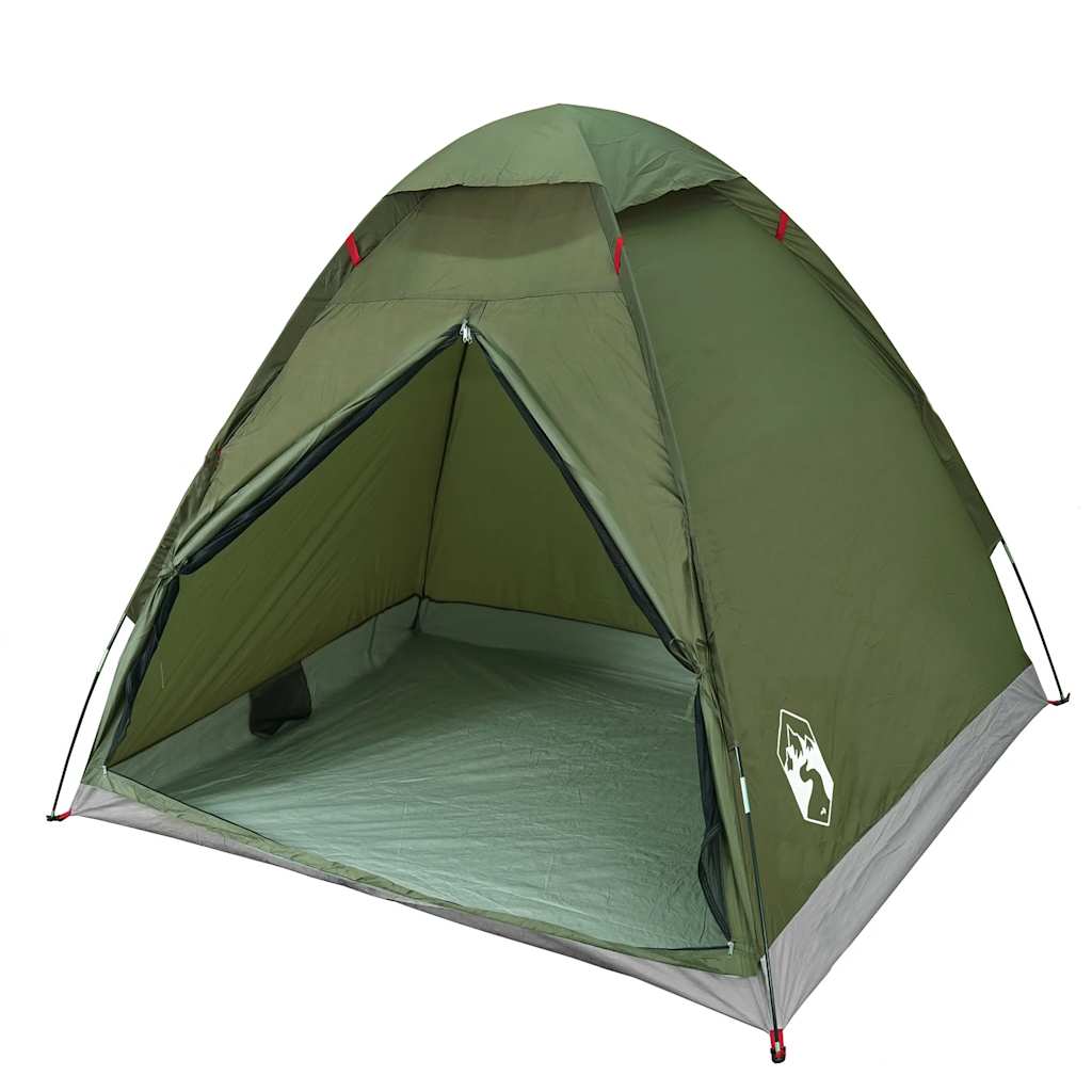 Tente de camping dôme 2 personnes vert olive imperméable