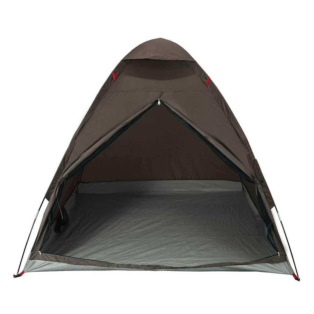 Tente de camping dôme 2 personnes marron imperméable