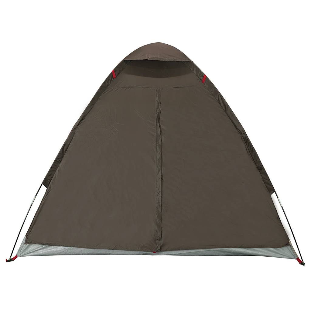 Tente de camping dôme 2 personnes marron imperméable