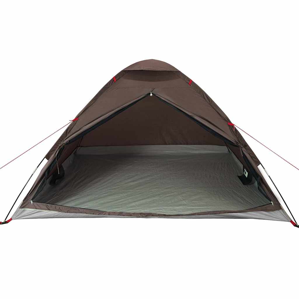 Tente de camping dôme 4 personnes marron imperméable