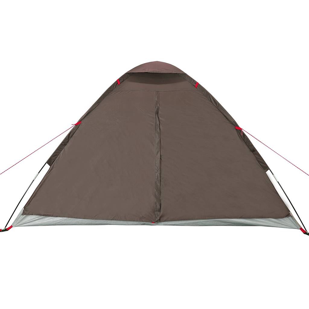 Tente de camping dôme 4 personnes marron imperméable