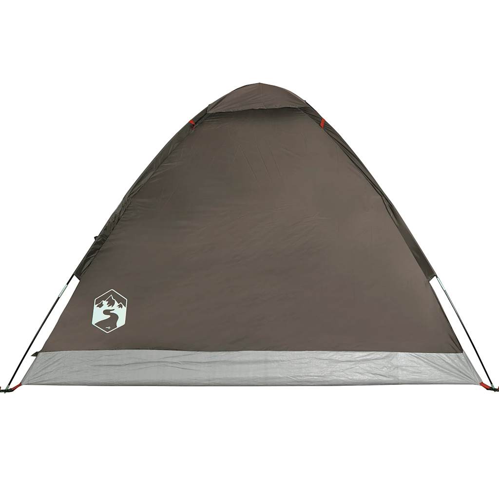 Tente de camping dôme 4 personnes marron imperméable