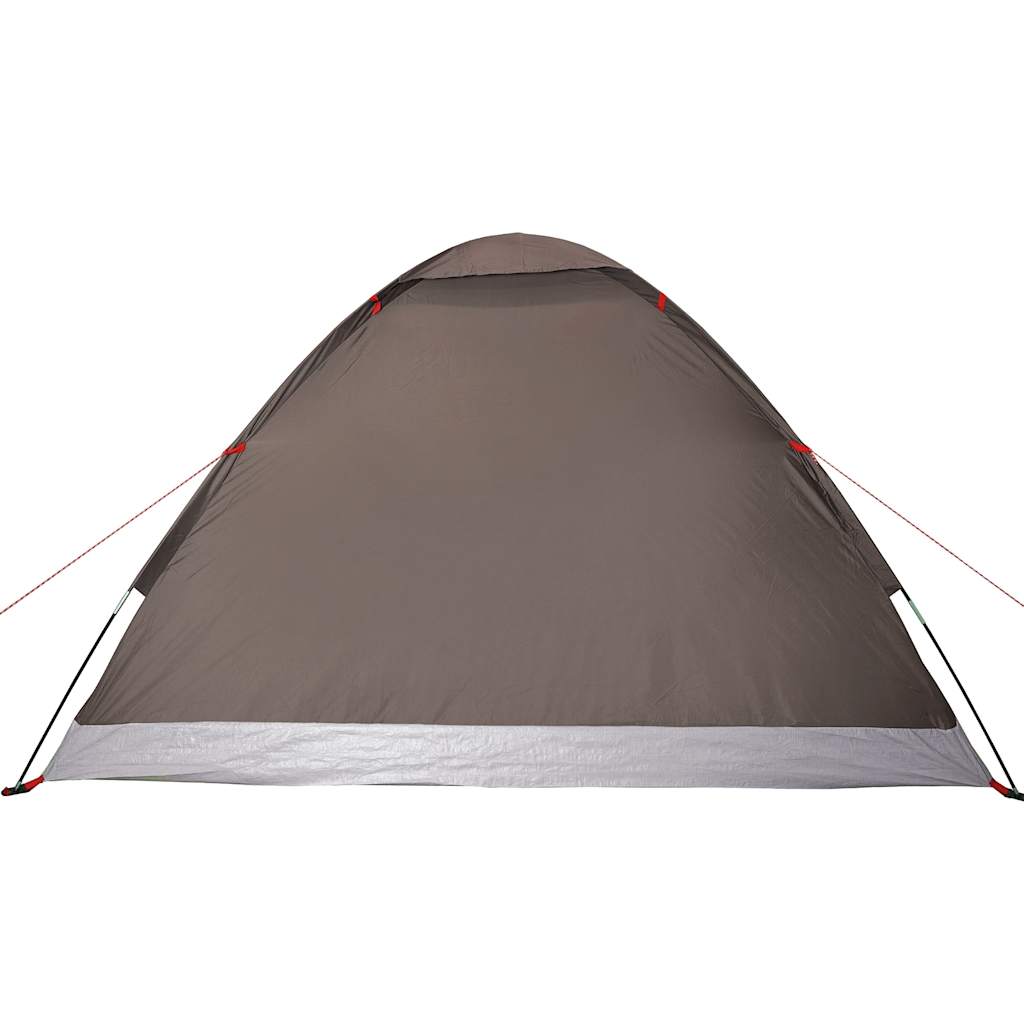 Tente de camping dôme 4 personnes marron imperméable