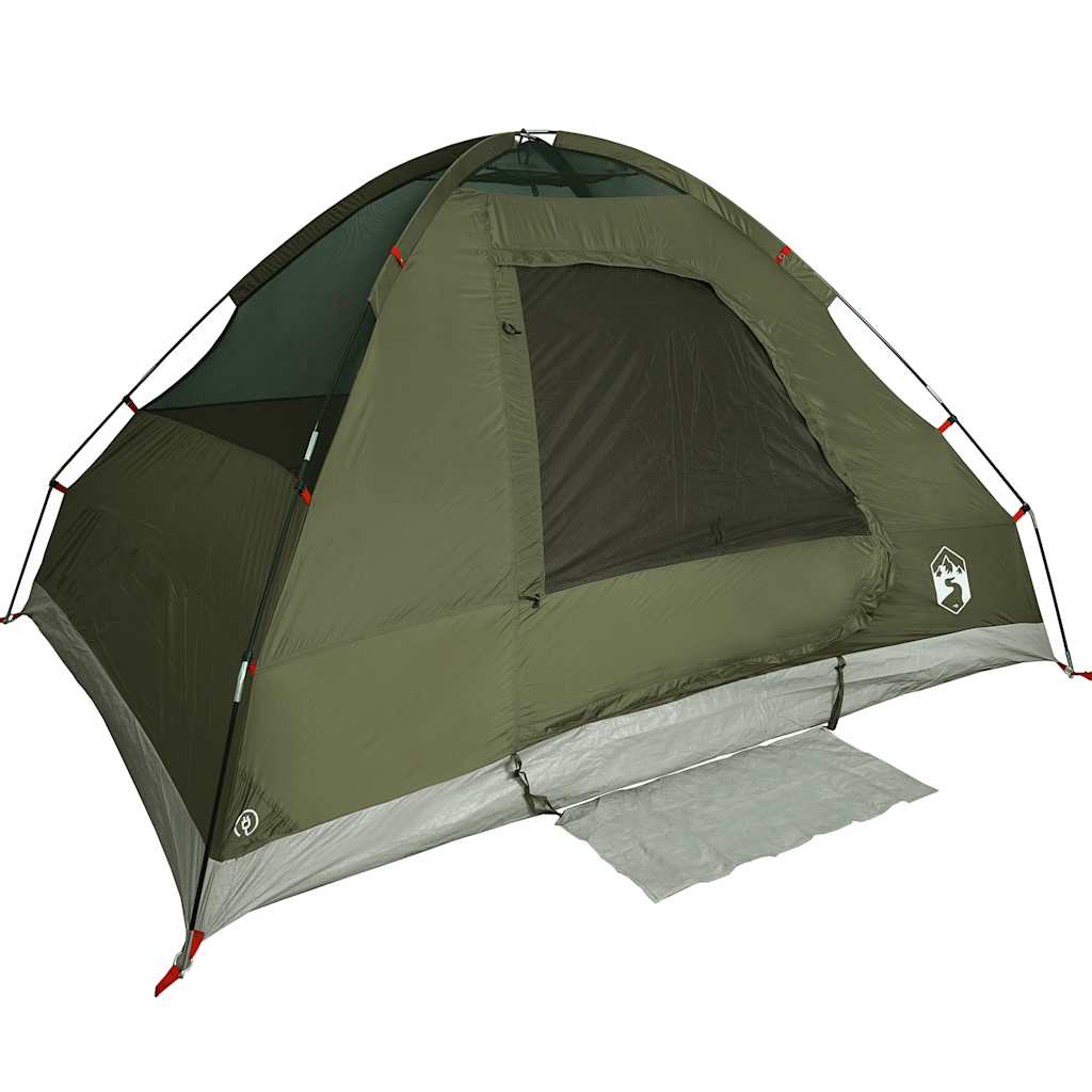 Tente de camping dôme 2 personnes vert olive imperméable