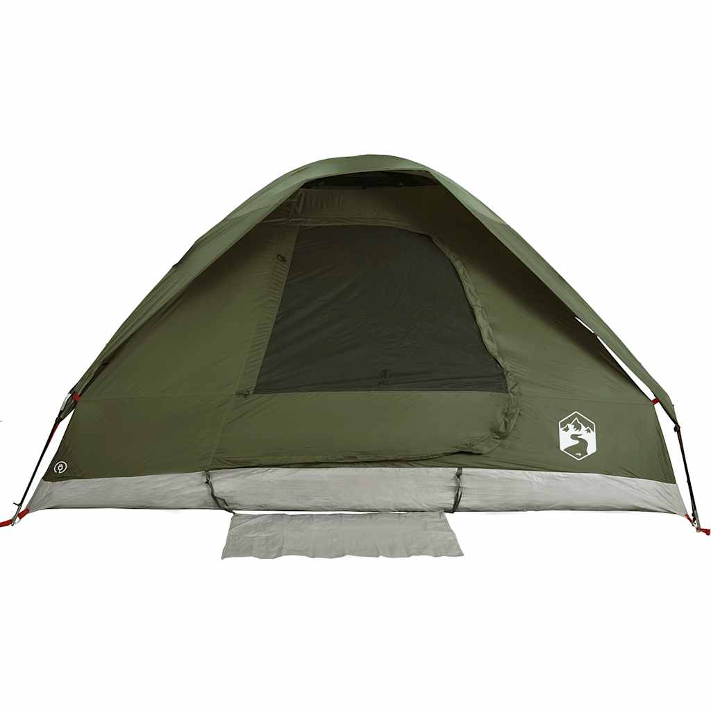 Tente de camping dôme 2 personnes vert olive imperméable