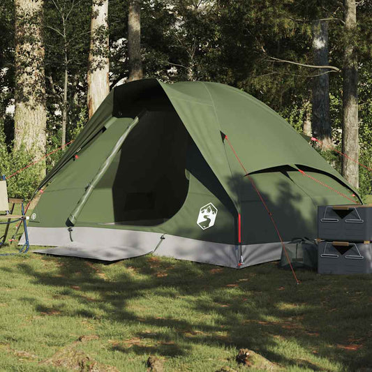 Tente de camping dôme 2 personnes vert olive imperméable