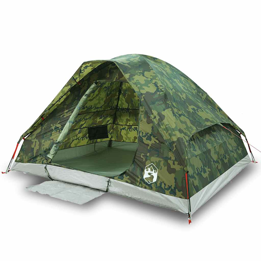 Tente de camping dôme pour 2 personnes, motif camouflage, étanche