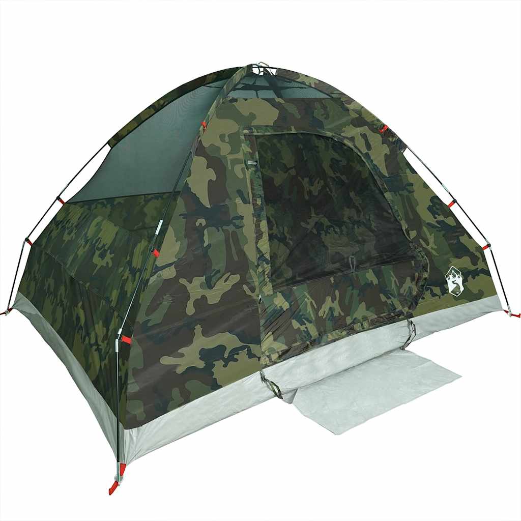 Tente de camping dôme pour 2 personnes, motif camouflage, étanche