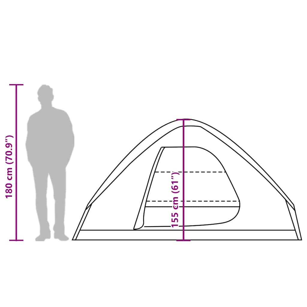 Kuppelzelt 4 Personen Camouflage Wasserdicht