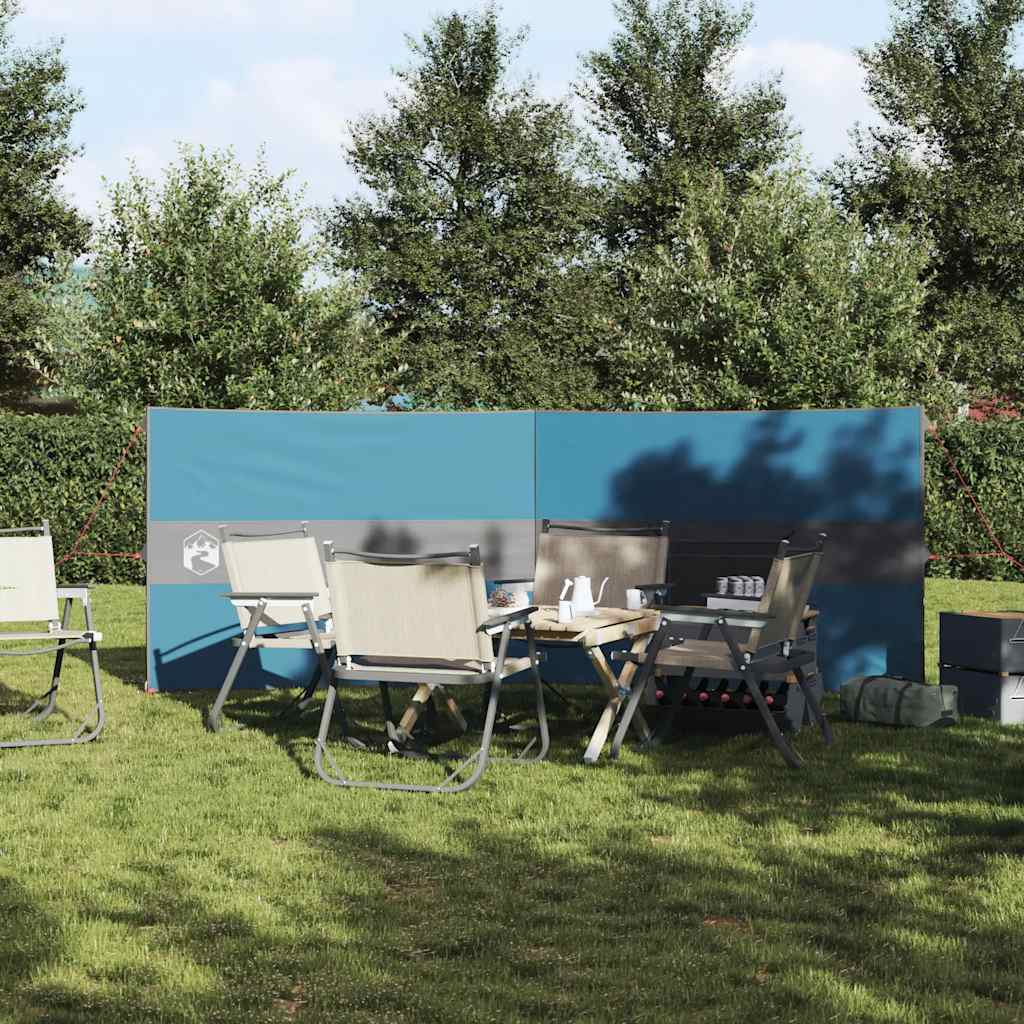 Camping-Windschutz Blau 344x120 cm Wasserdicht