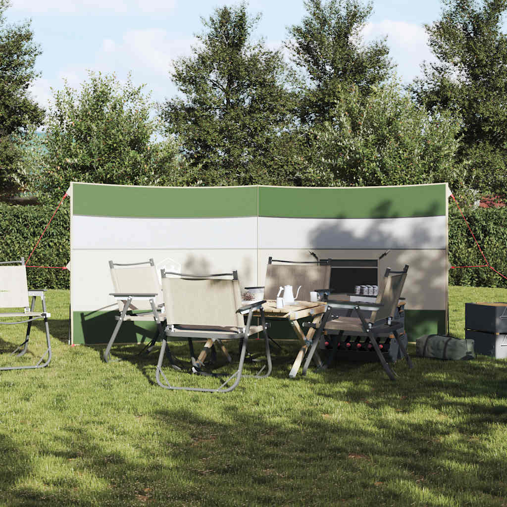 Camping-Windschutz Grün 340x130 cm Wasserdicht