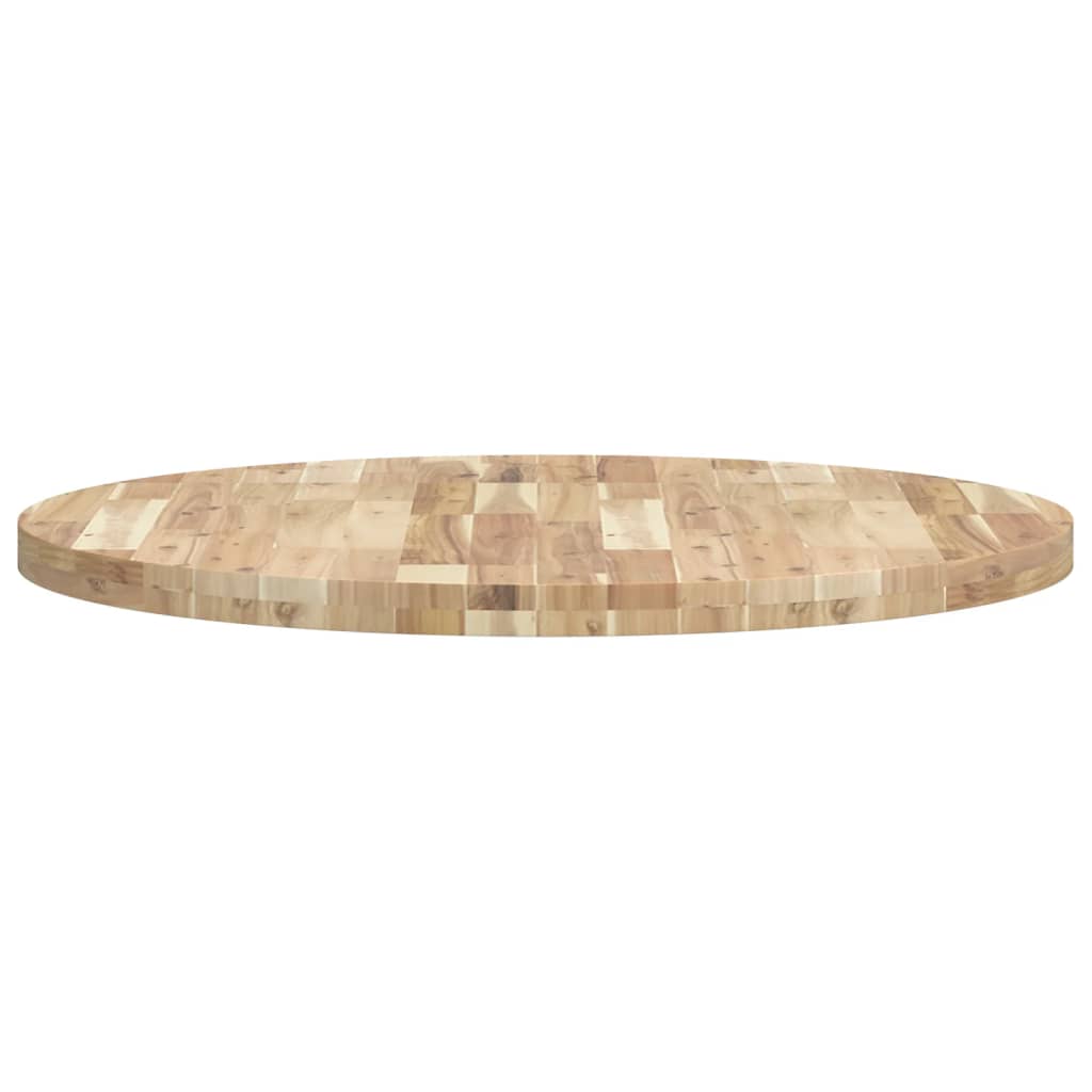 Tischplatte Rund Ø90x4 cm Massivholz Akazie