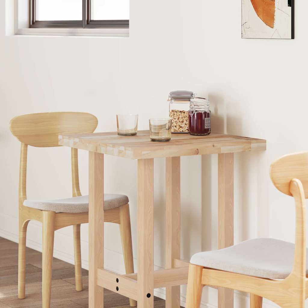 Tischplatte Rechteckig 80x60x4 cm Massivholz Akazie