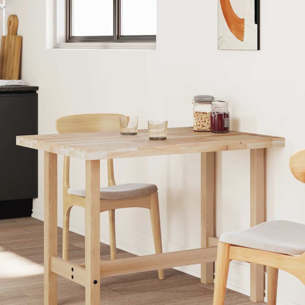 Tischplatte Rechteckig 100x80x4 cm Massivholz Akazie