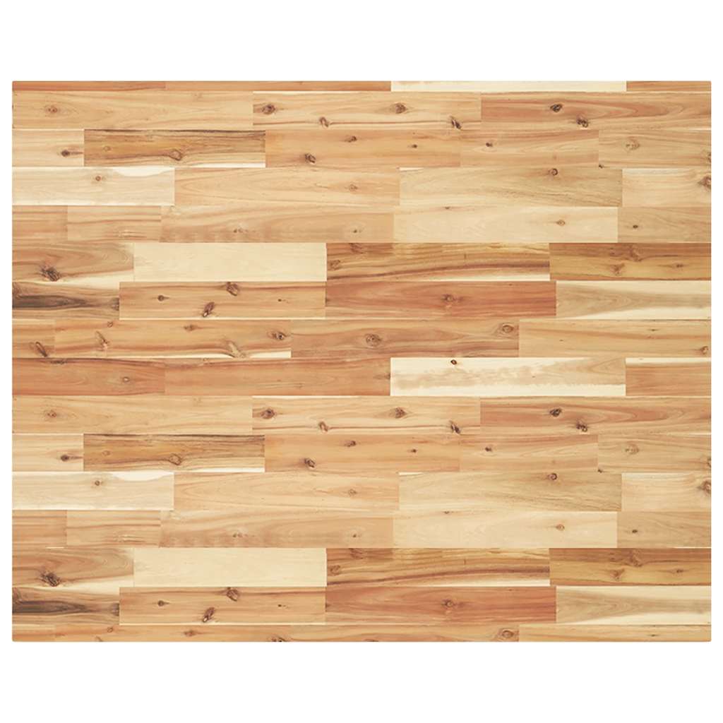 Tischplatte Rechteckig 100x80x4 cm Massivholz Akazie