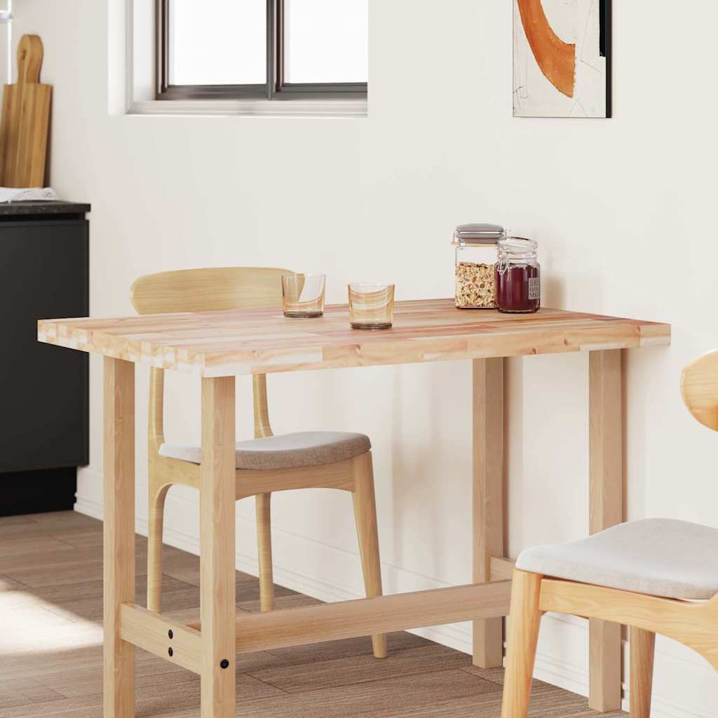 Tischplatte Rechteckig 100x80x4 cm Massivholz Akazie
