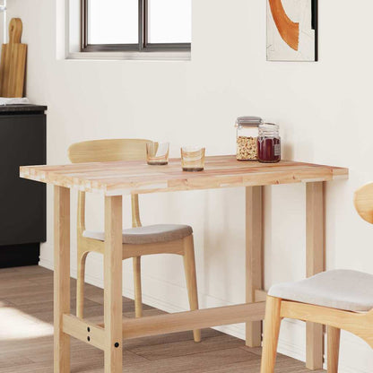 Tischplatte Rechteckig 100x80x4 cm Massivholz Akazie