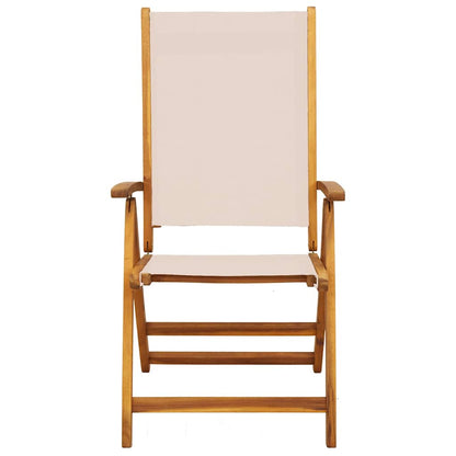 Klappstühle, 2 Stück, Massivholz Akazie und Textilene