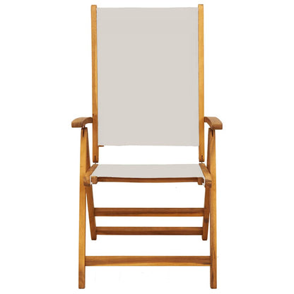 Klappstühle, 2 Stück, Massivholz Akazie und Textilene