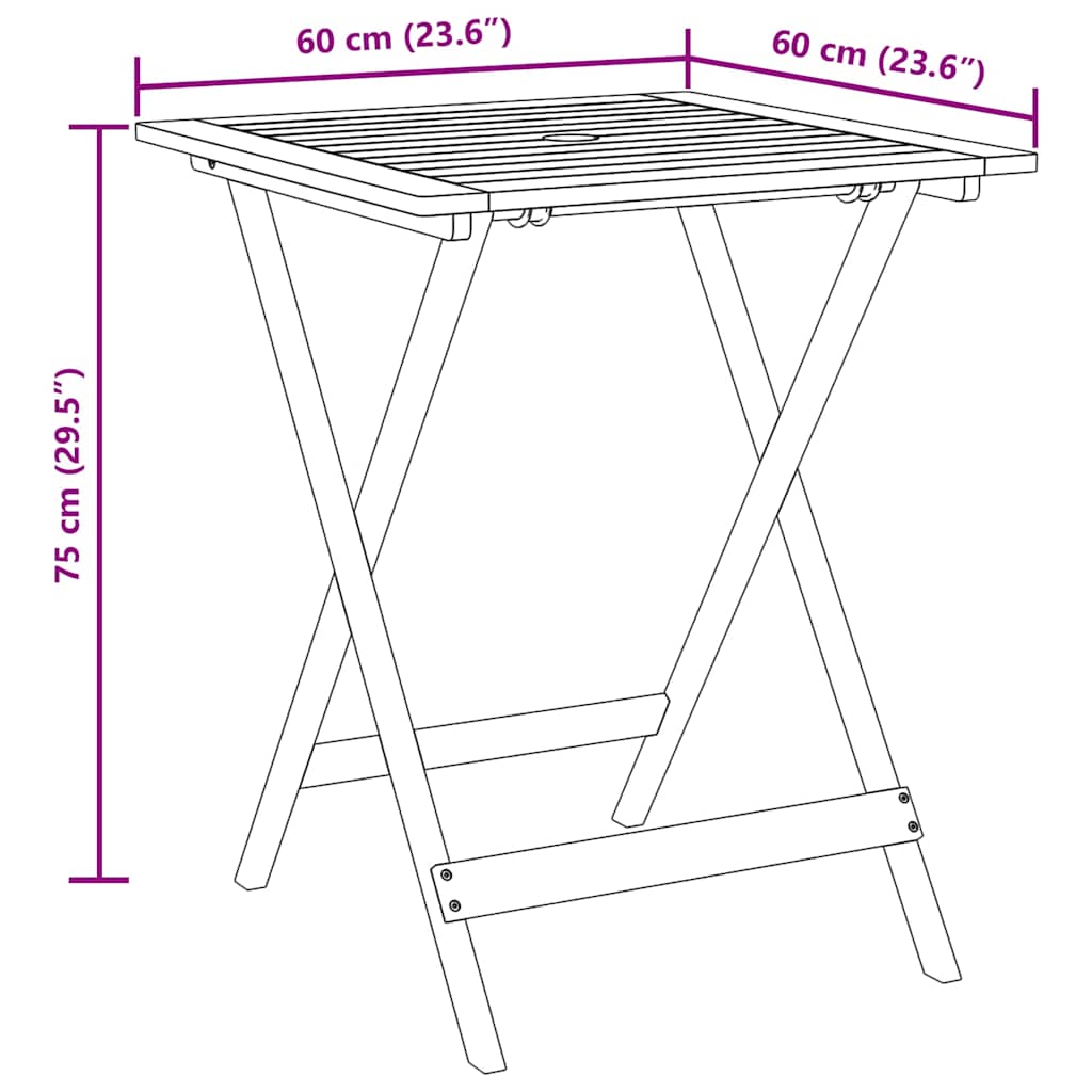 3-tlg. Bistro-Set Taupe Stoff und Massivholz