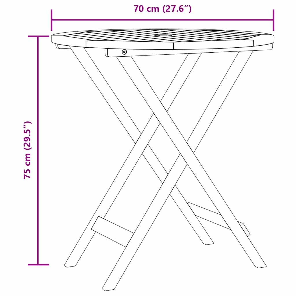 3-tlg. Bistro-Set Beige Polypropylen und Massivholz
