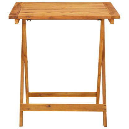 3-tlg. Bistro-Set Blau und Weiß Stoff und Massivholz