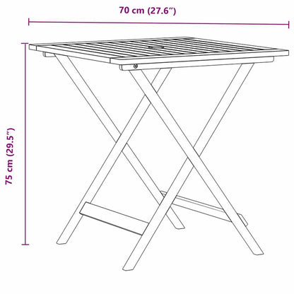 3-tlg. Bistro-Set Schwarz Poly Rattan und Massivholz