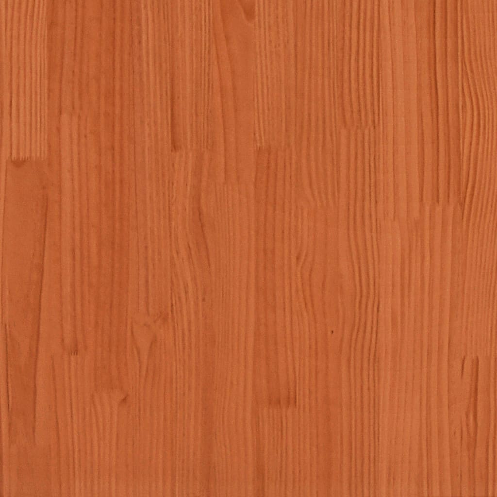 Bett mit Schubladen und Matratze Wachsbraun 140x200 Massivholz