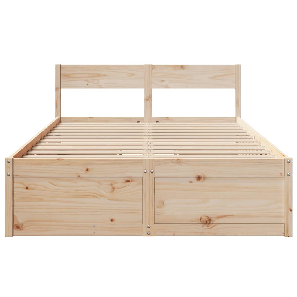Massivholzbett ohne Matratze 140x190 cm Kiefernholz