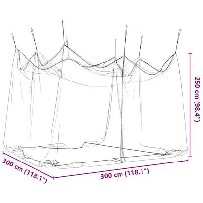 Moskitonetz für draußen 220 Mesh Schwarz 300x300x250 cm