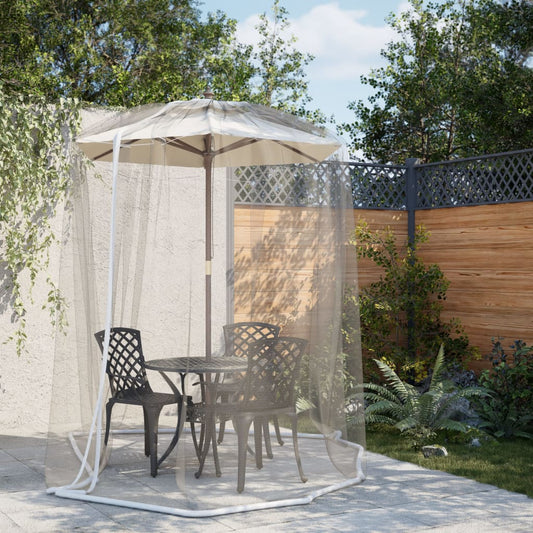 Moustiquaire pour parasol 220 mailles blanc Φ300x230 cm