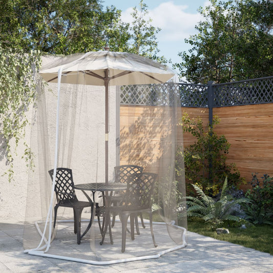 Moustiquaire pour parasol 220 mailles blanc Φ330x250 cm