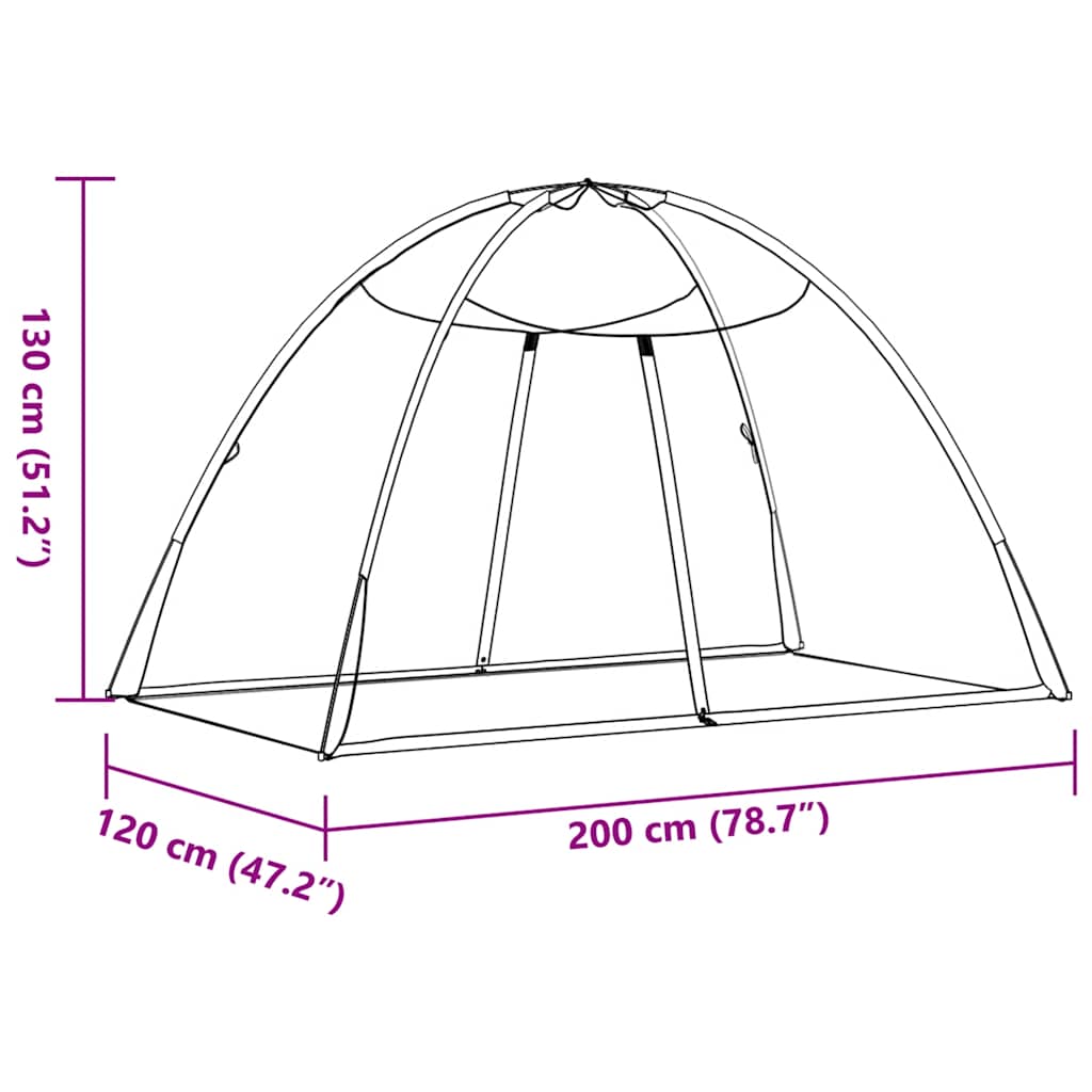 Tente moustiquaire Mongolie 220 maille blanche 200x120x130 cm