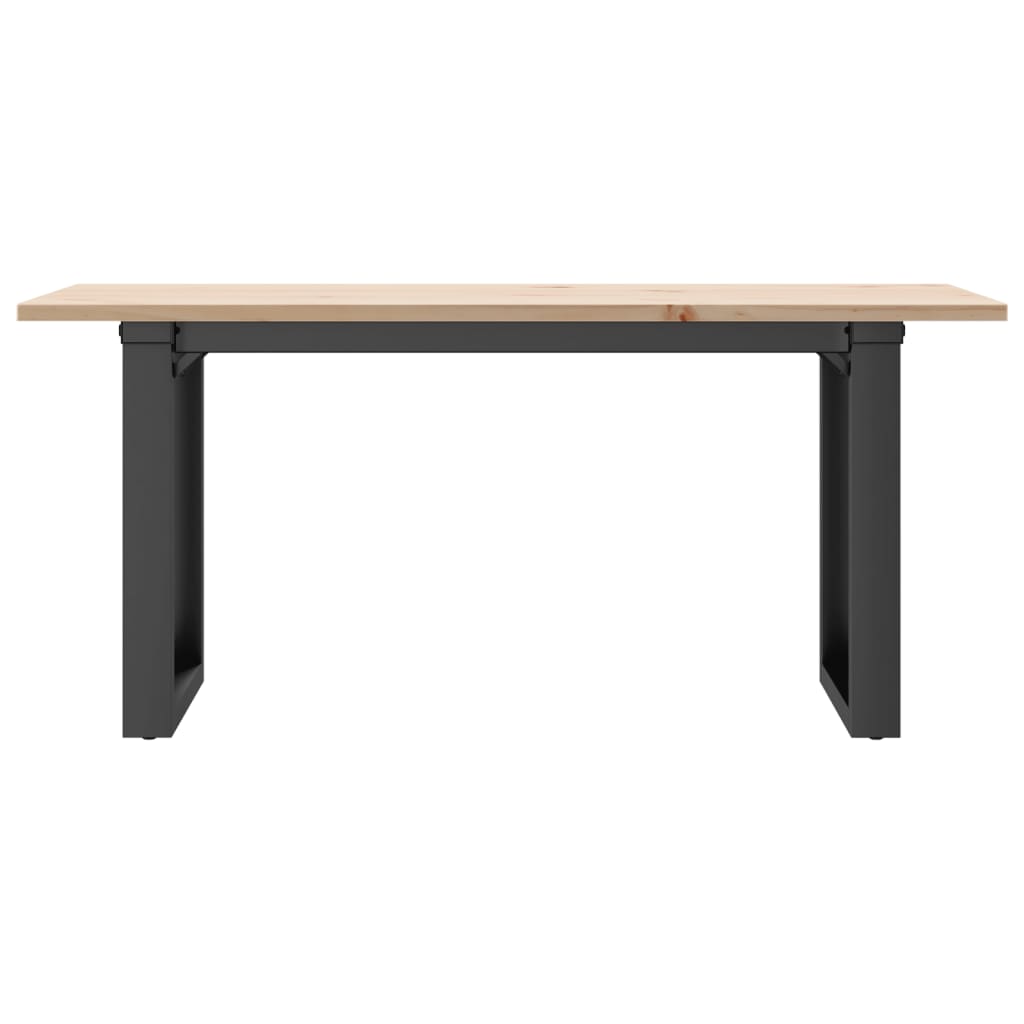 Couchtisch O-Gestell 100x50x45 cm Massivholz Kiefer & Stahl