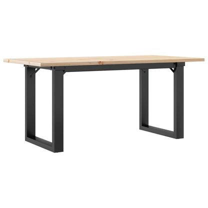 Couchtisch O-Gestell 100x50x45 cm Massivholz Kiefer & Stahl