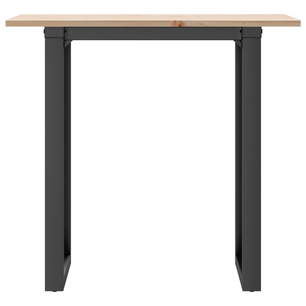 Esstisch O-Gestell 80x50x75 cm Massivholz Kiefer und Stahl